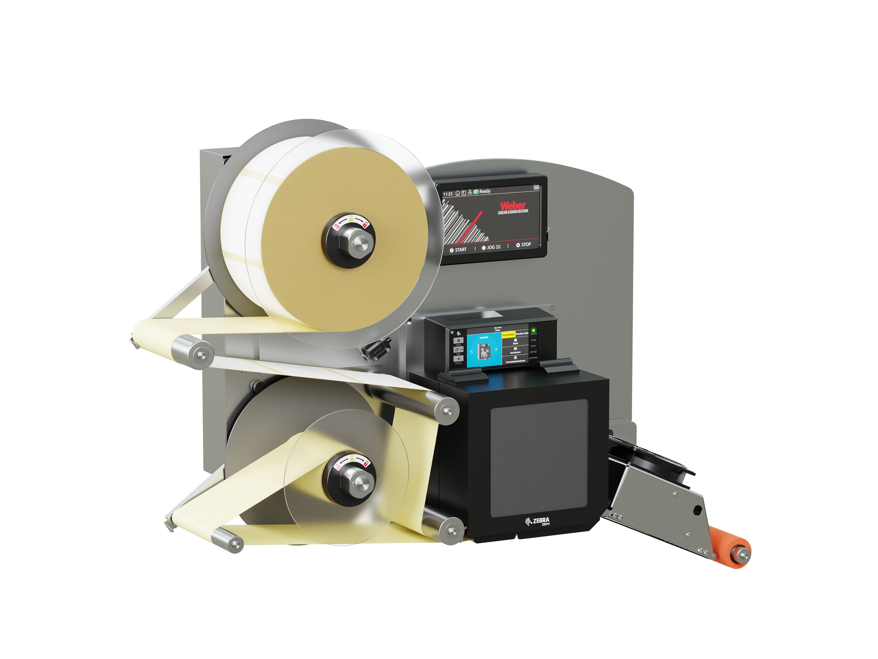 Label print applicator Legi-E 4050B with labels on the left