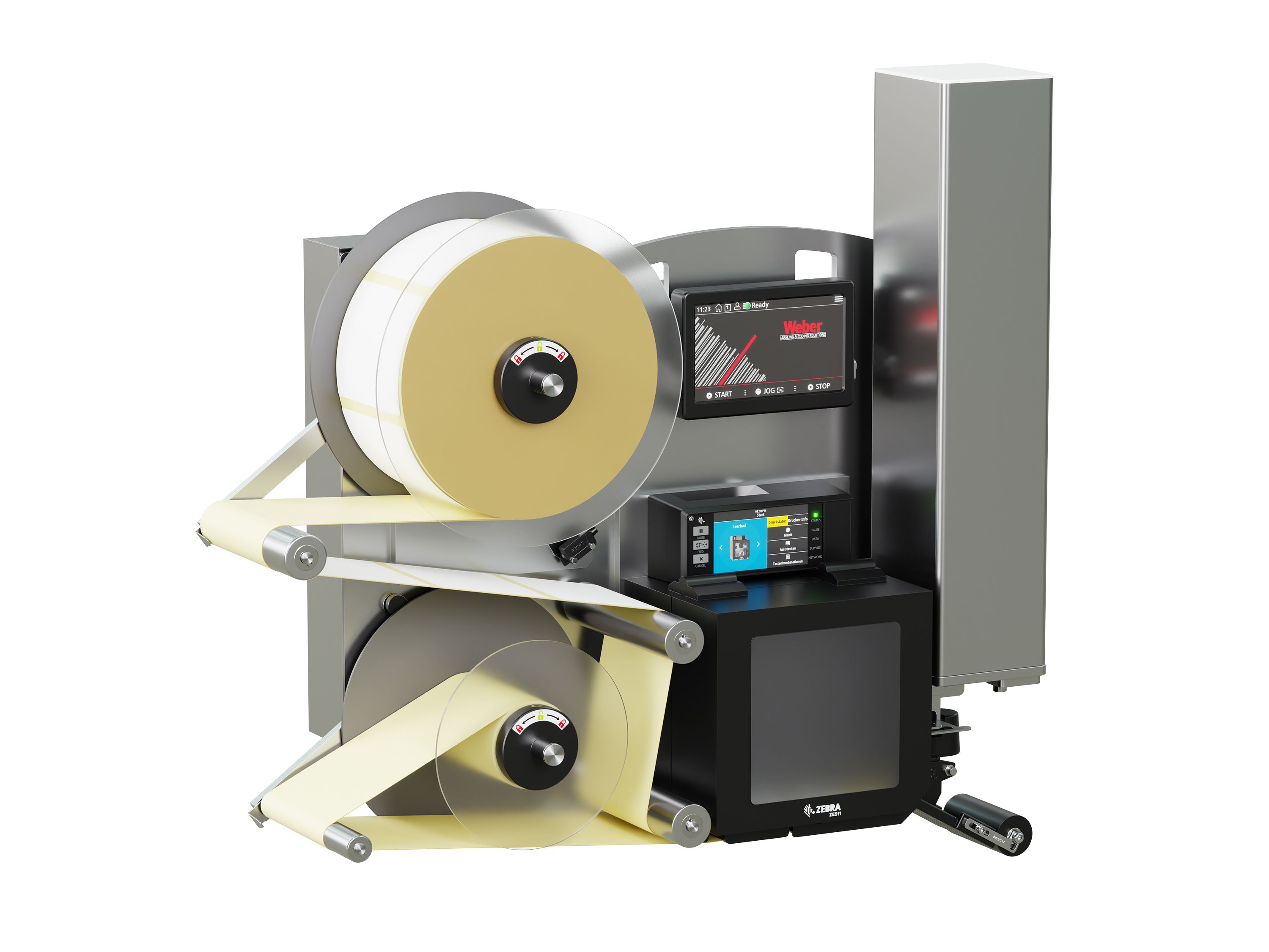 Label print applicator Legi-E 4050E with labels on the left