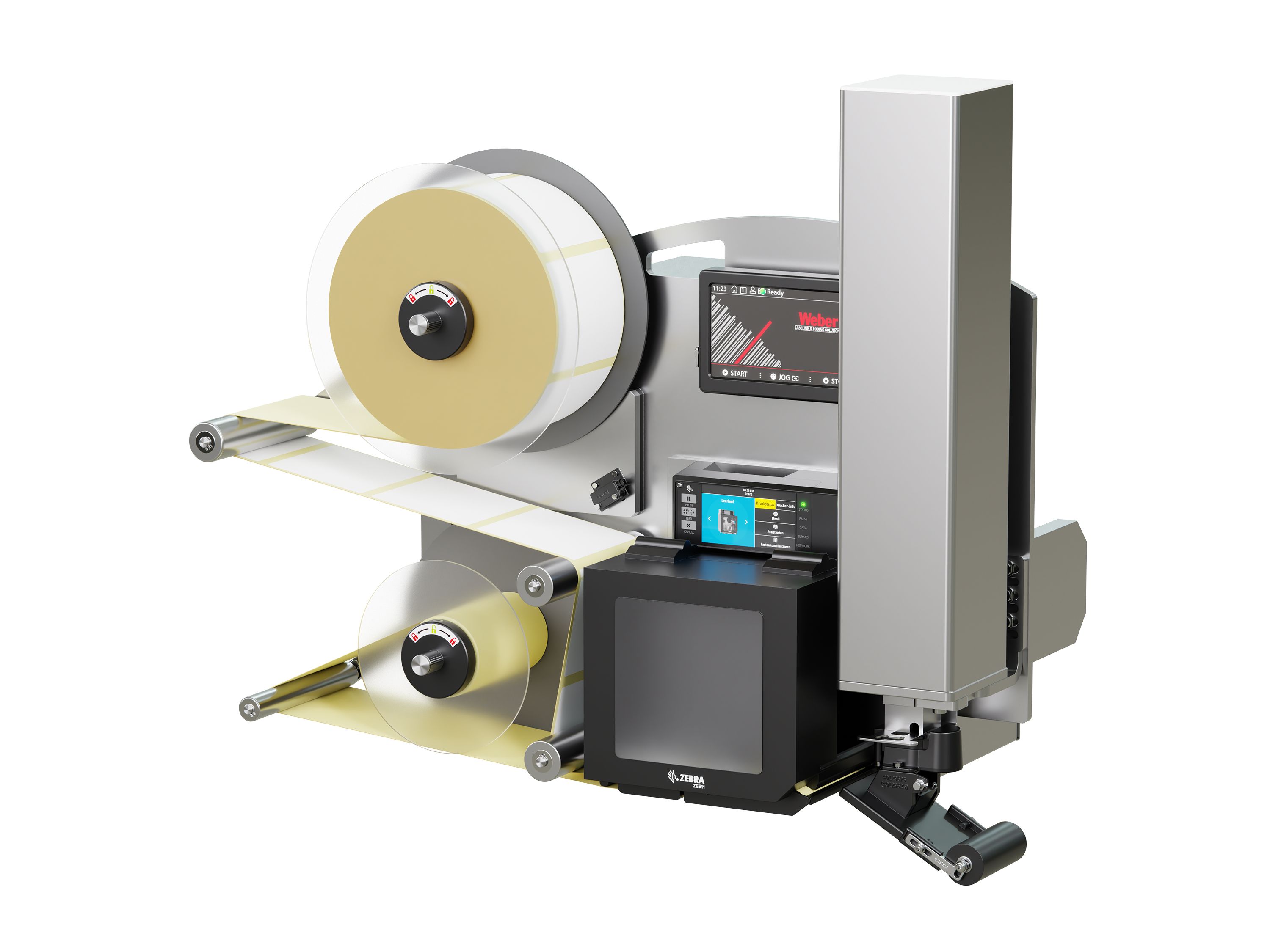 Label print applicator Legi-E 4050E with labels on the right