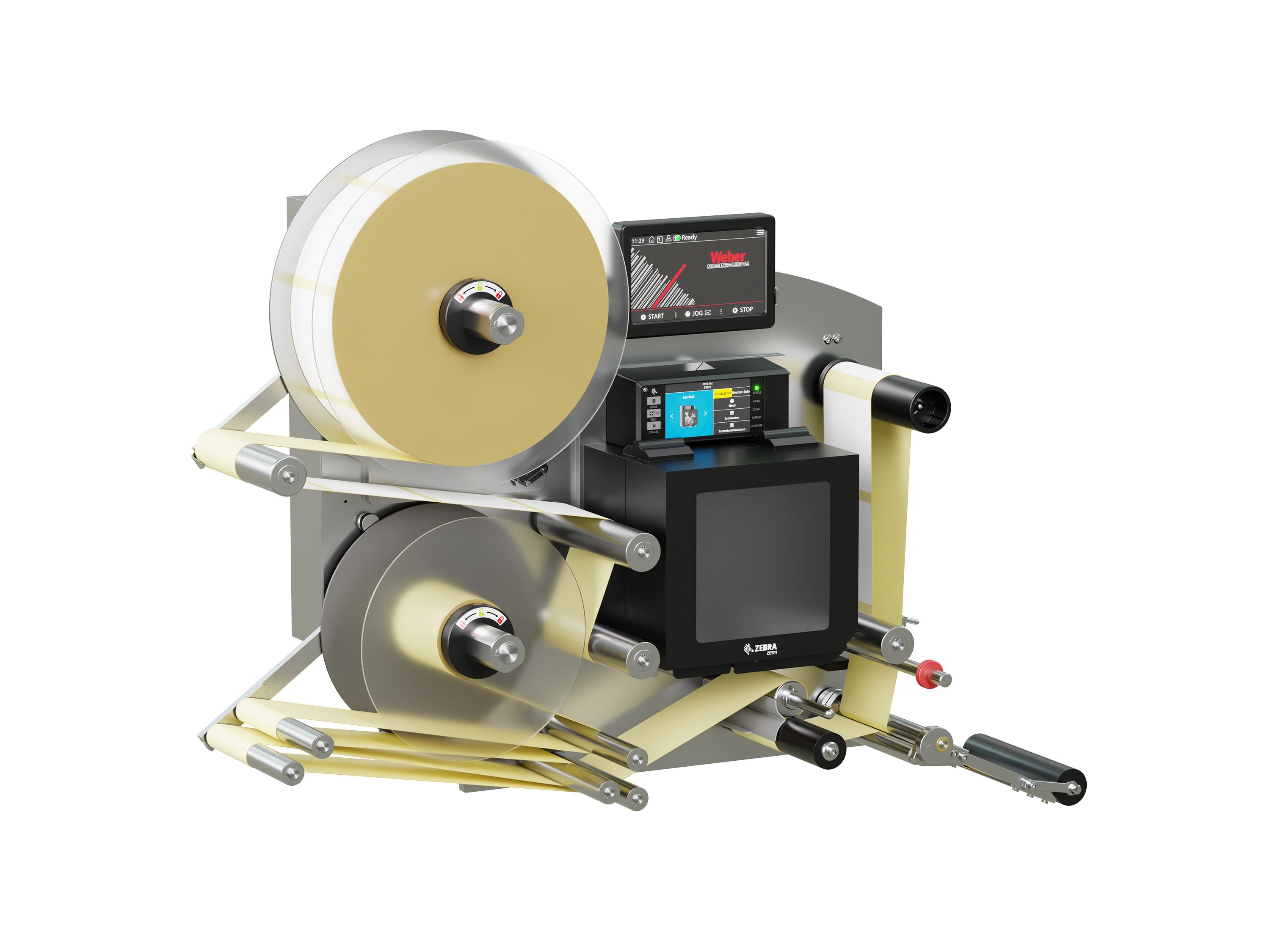 Label print applicator Legi-E 4050AC with labels on the left