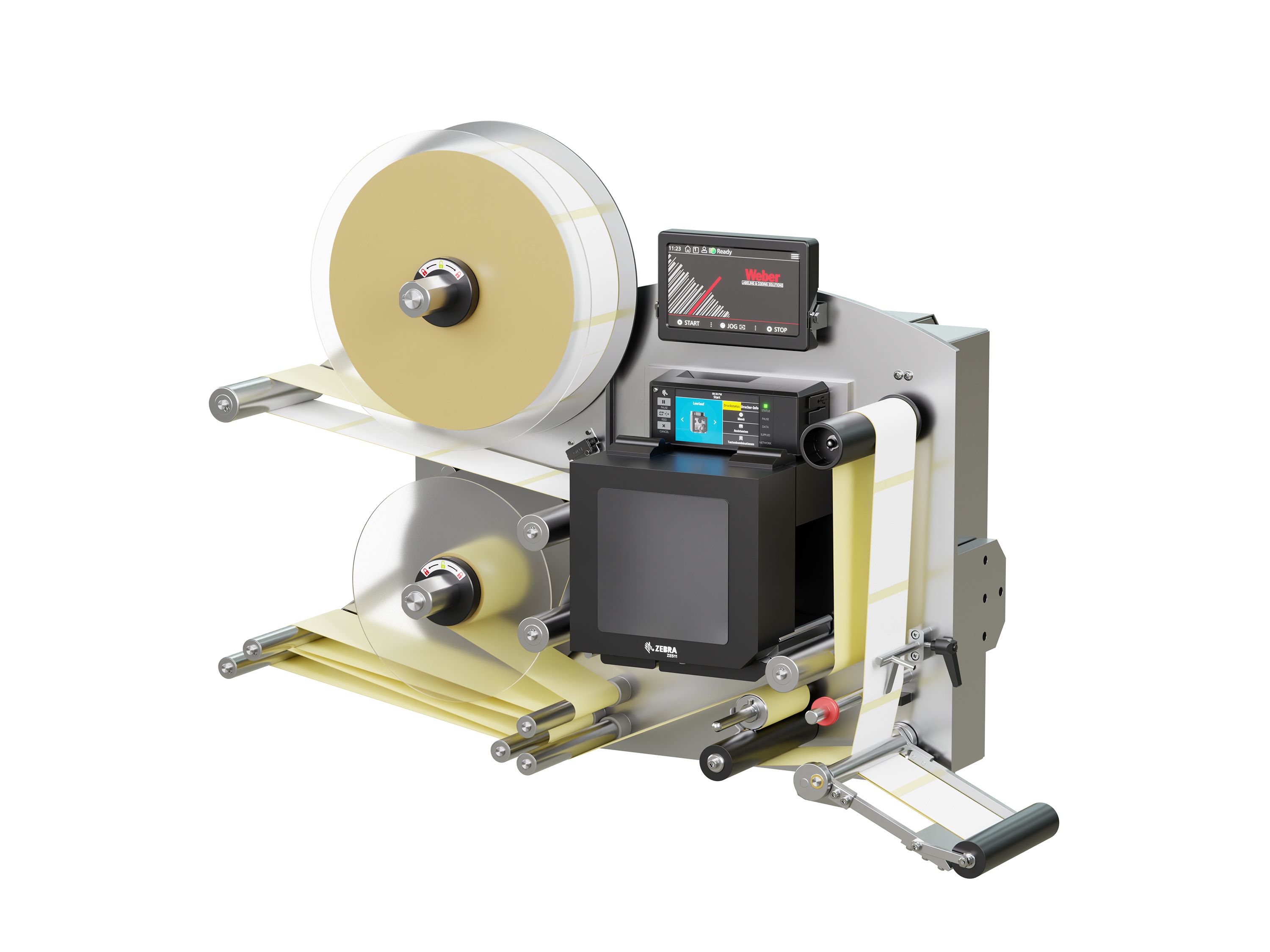 Label print applicator Legi-E 4050AC with labels on the right