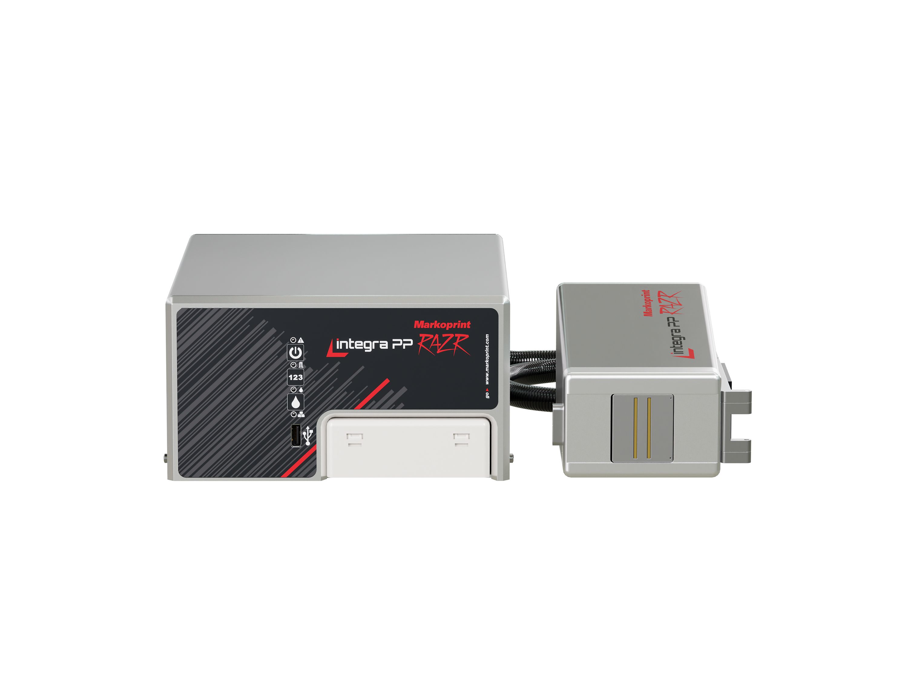 Industrial inkjet printer Makoprint integra PP RAZR from the front