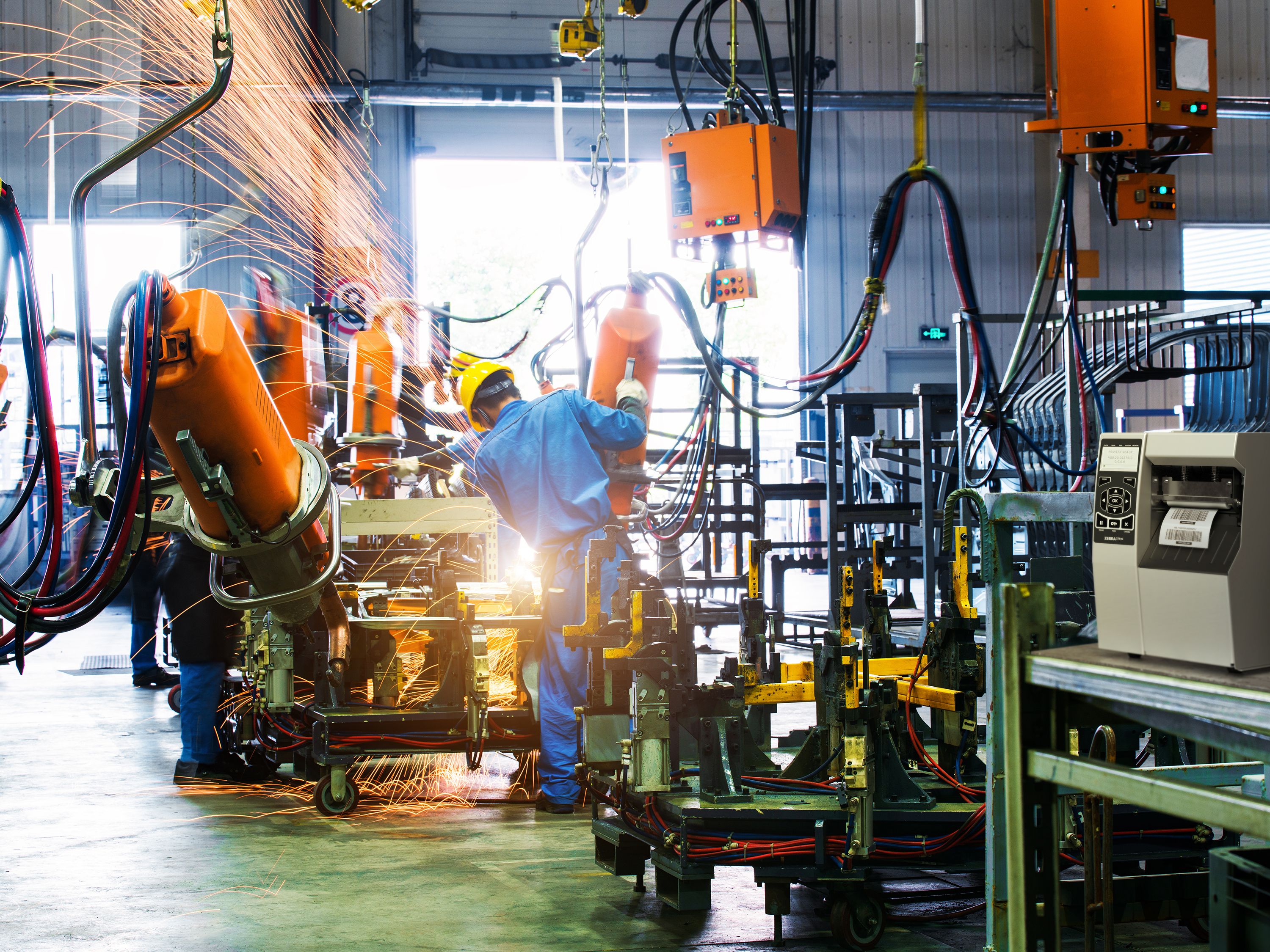 Zebra ZT510 label print application in harsh welding manufacturing environments