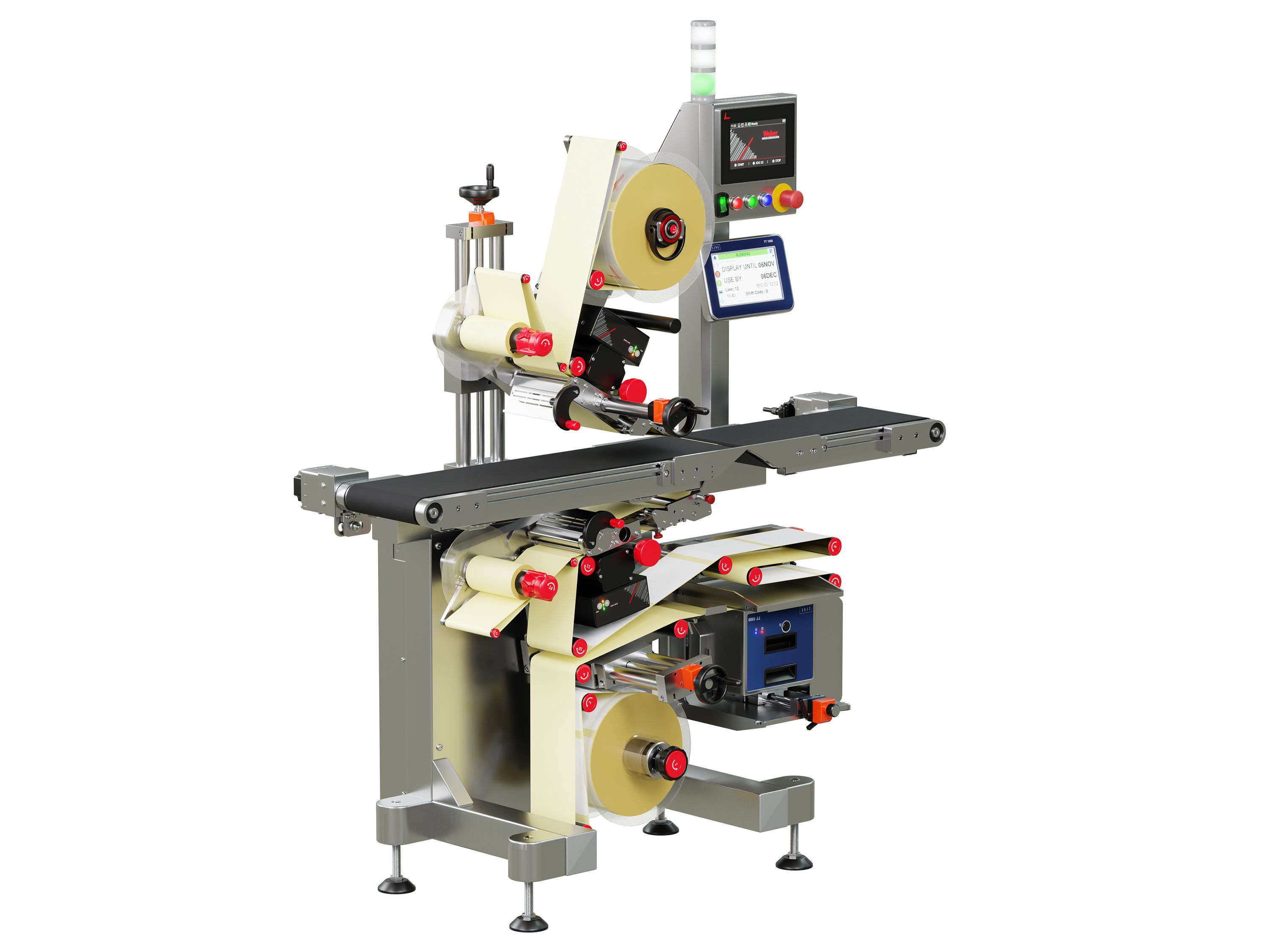 Geset 217 labeling system with labels left