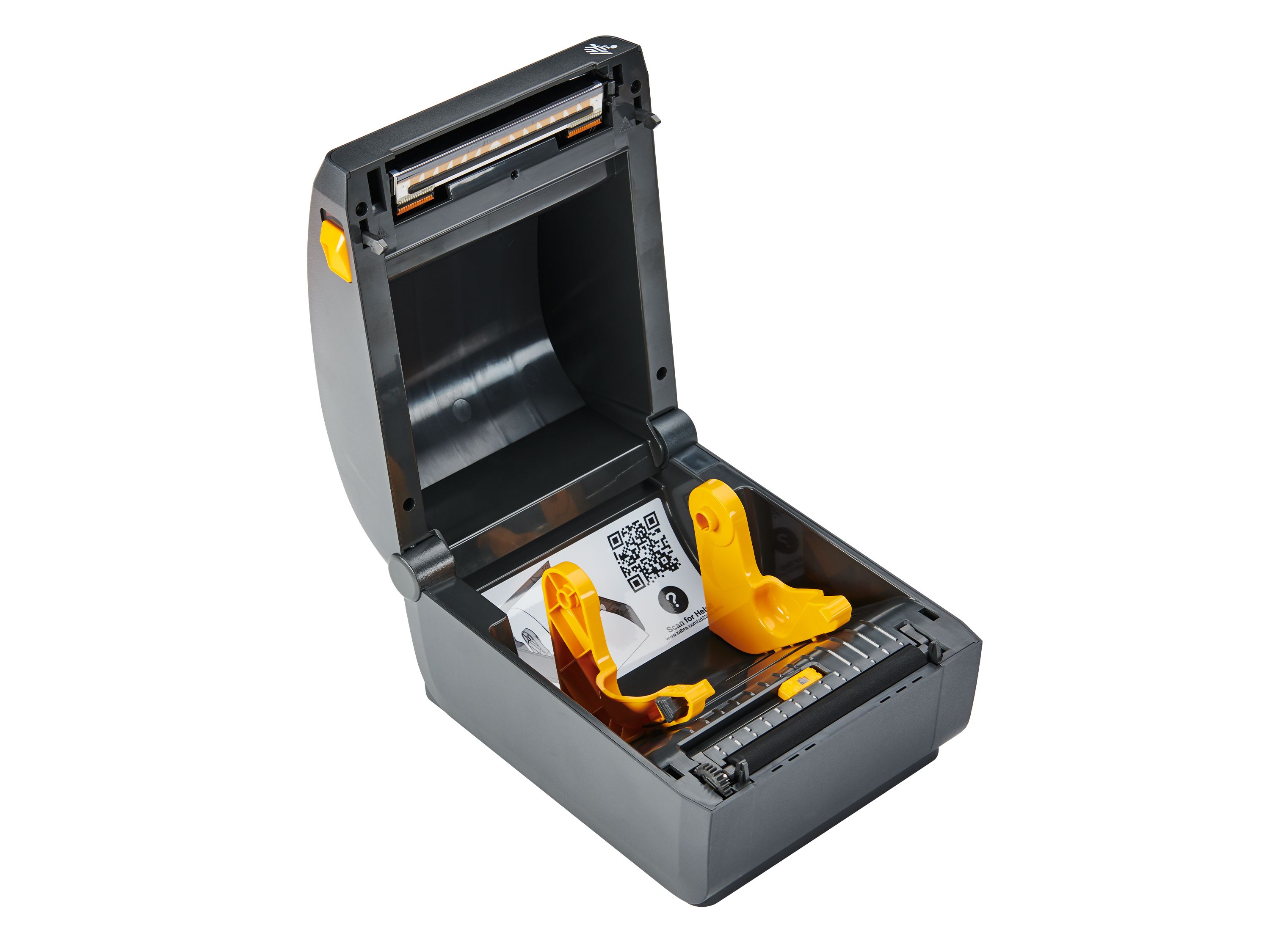 Zebra ZD230d desktop printer open
