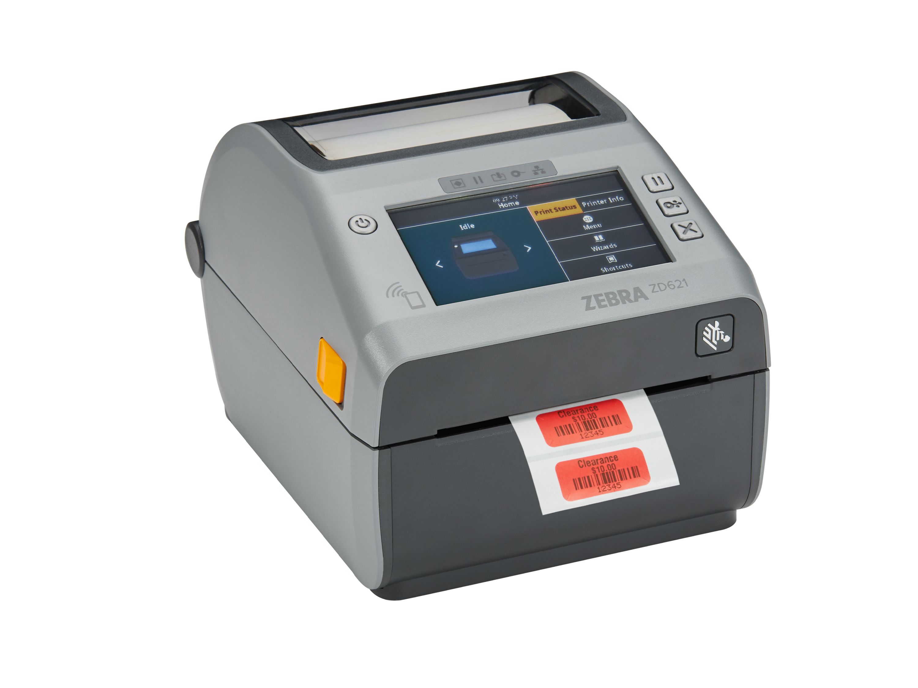 Zebra ZD621d desktop printer with colour display for shelf label printing