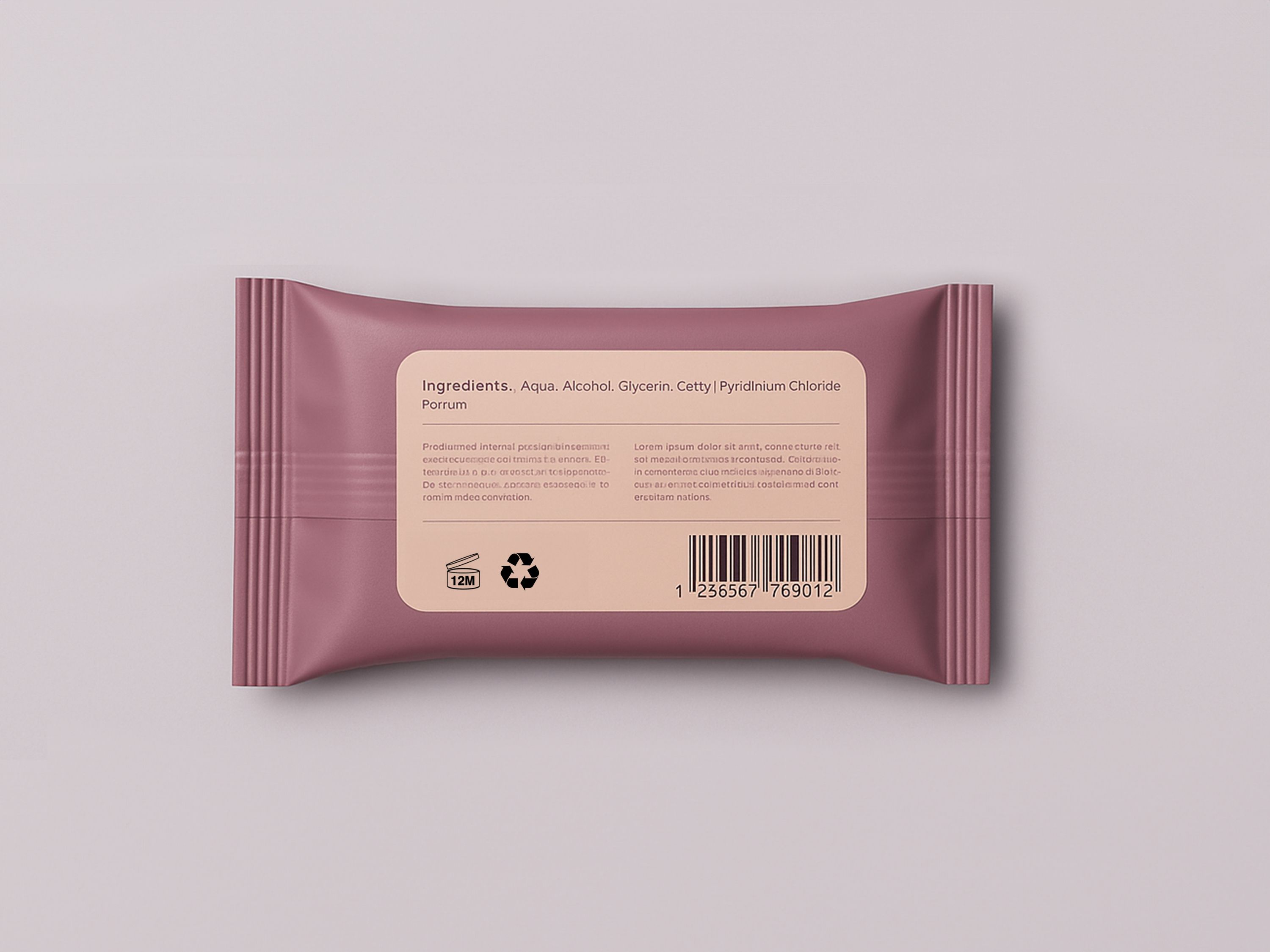 Labeling system Geset 212 label on cosmetic tissues