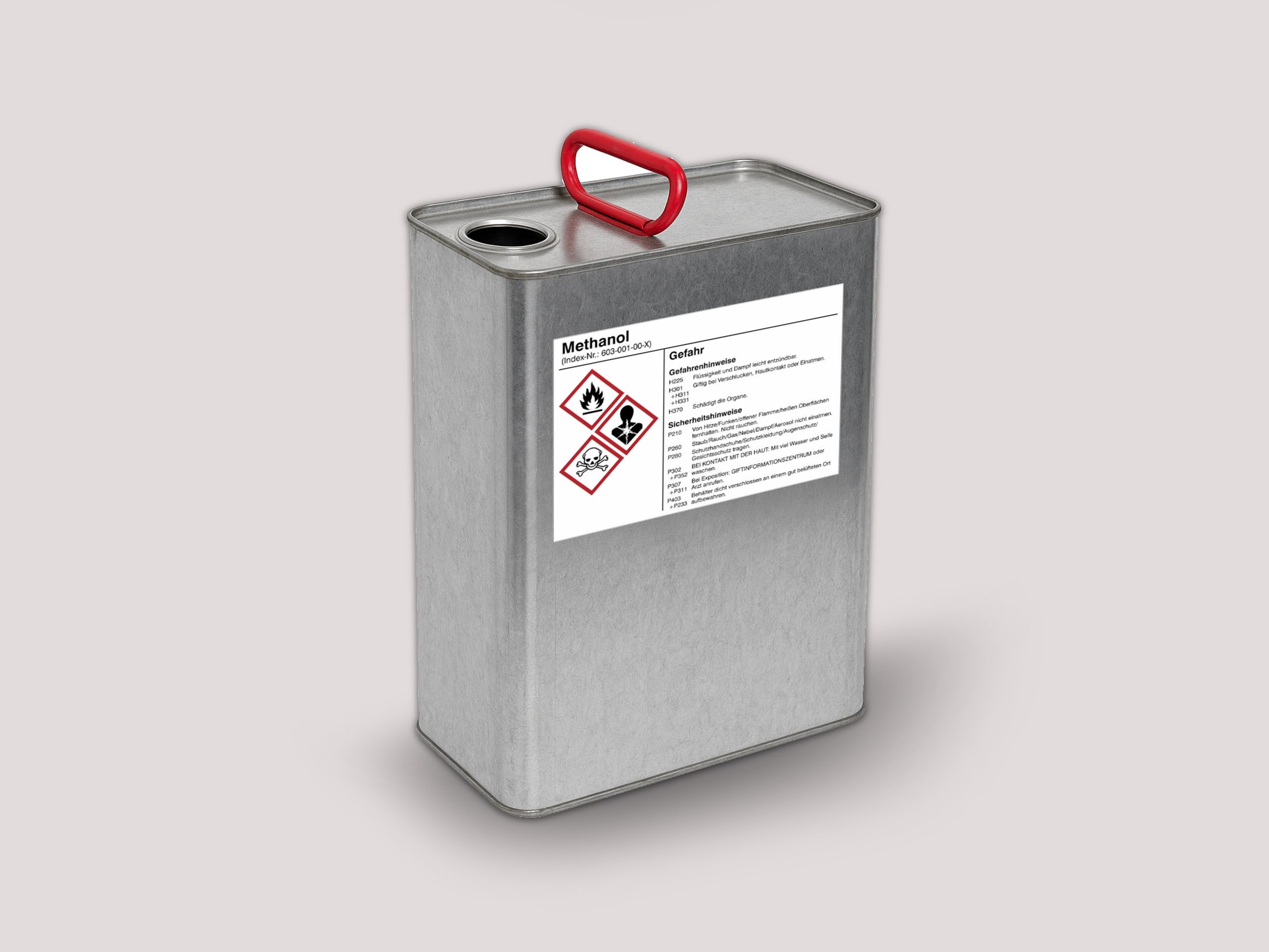 Labeling system Geset 213 label on canister