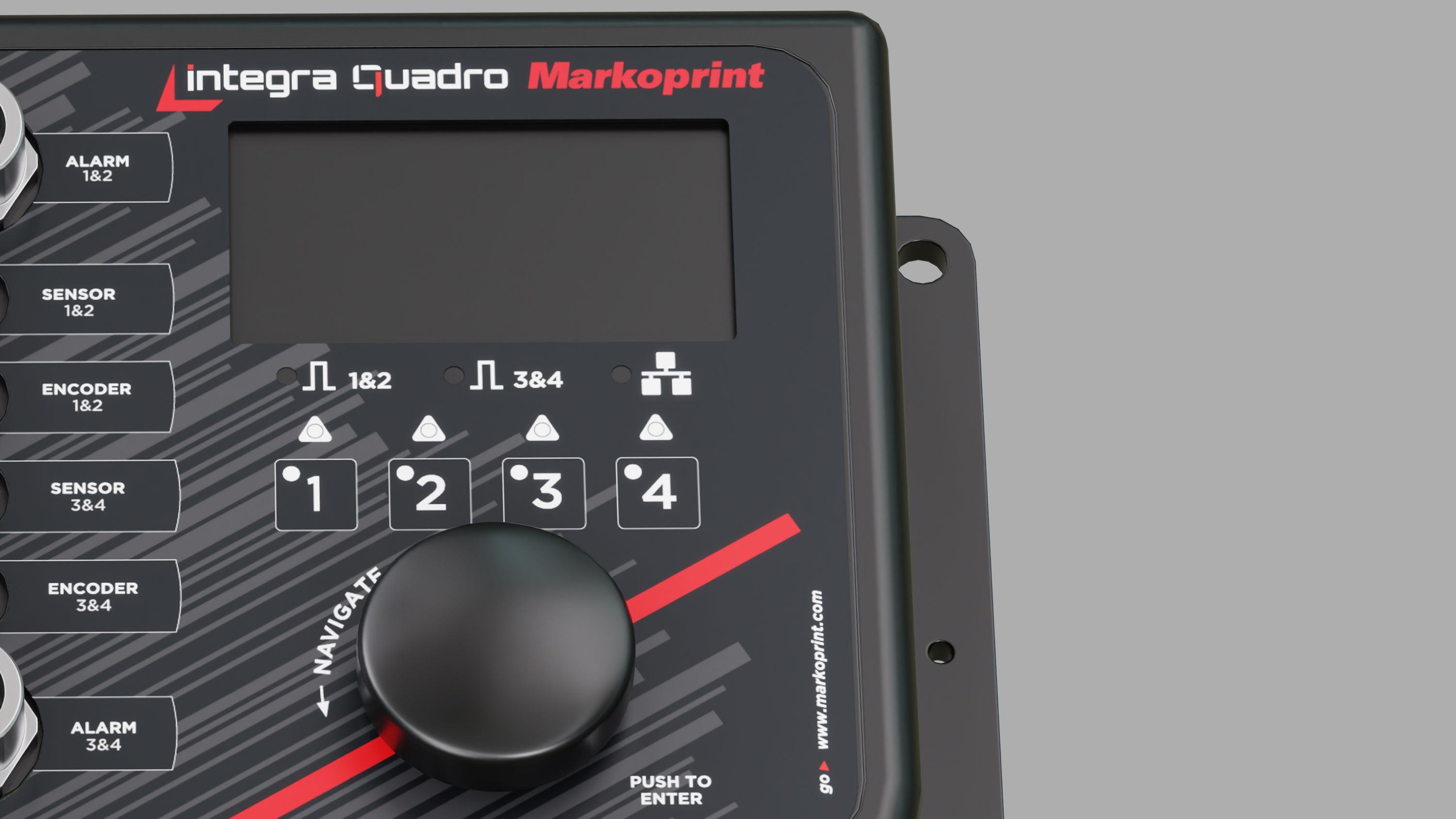 Markoprint integra Quadro OLED display and iLogic button
