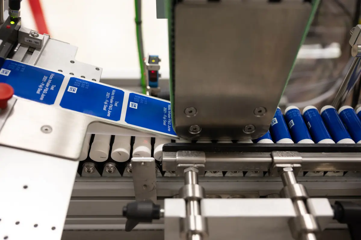 Labelling on inhaler